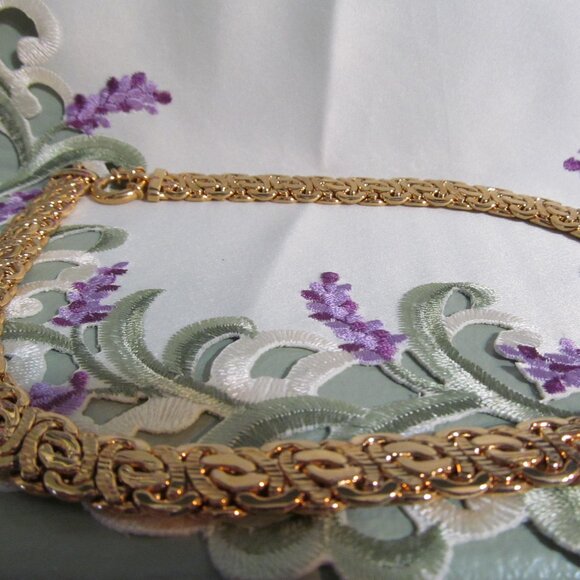 MODA AL MASSIMO 18K yellow Gold over Bronze Arezzo Byzantine 18" Necklace JTV - Picture 3 of 16